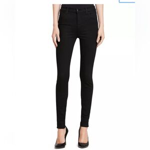 J Brand Seriously Black, Mid Rise Skinny Jeans